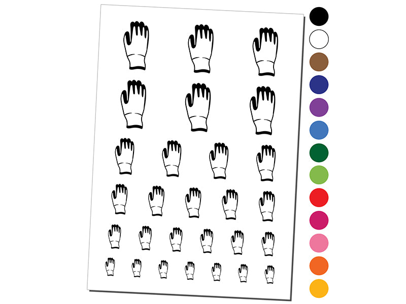 Garden Glove Gardening Work Temporary Tattoo Water Resistant Fake Body Art Set Collection