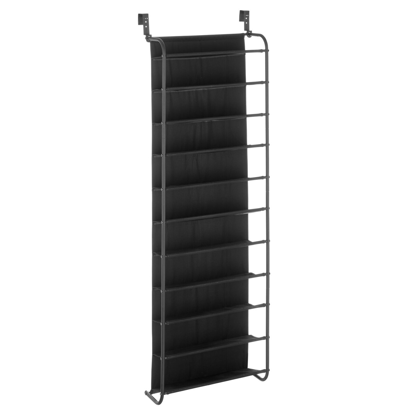 mDesign Large Wall Mount/Over Door 11 Shelf Hanging Storage Rack