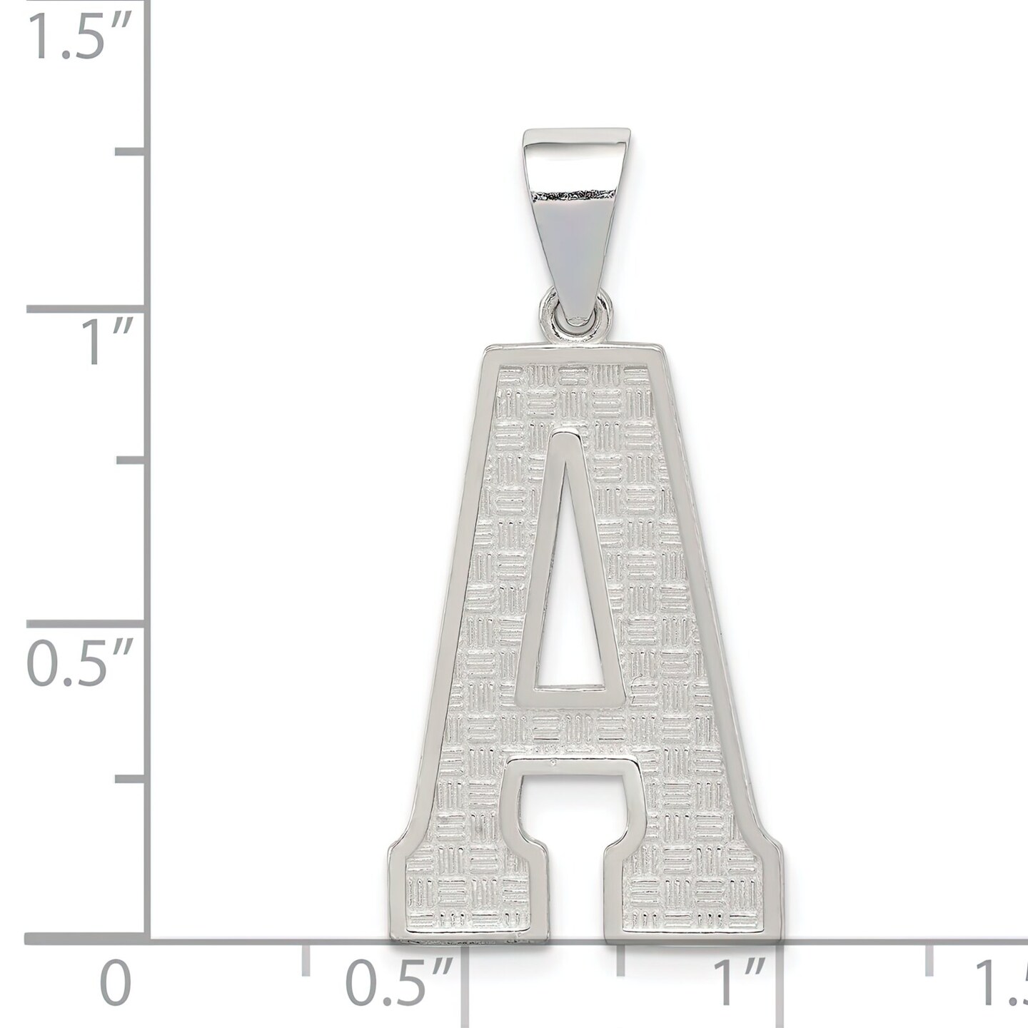 Sterling Silver Initial Letter A Charm Pendant Jewelry! 35mm x 17mm