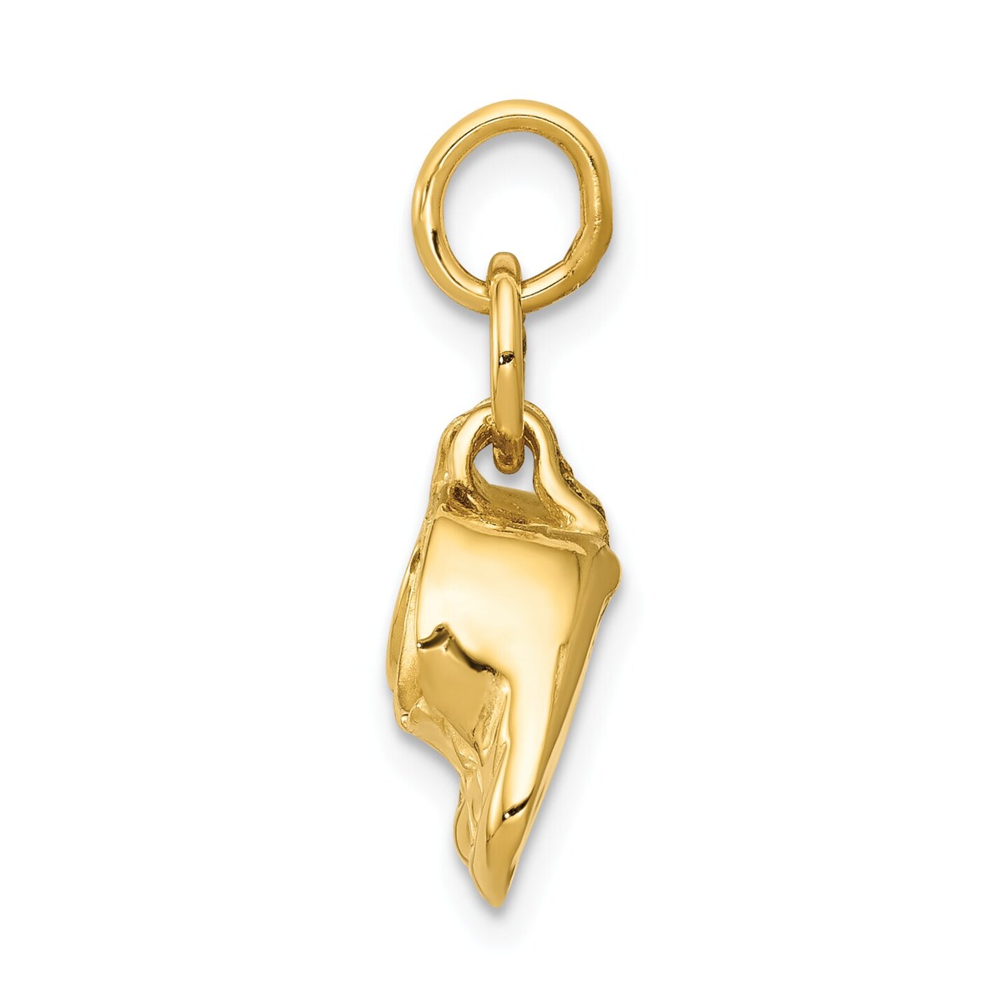 14K Gold Baby Shoes Charm Family Pendant Jewelry New 15 X 15mm