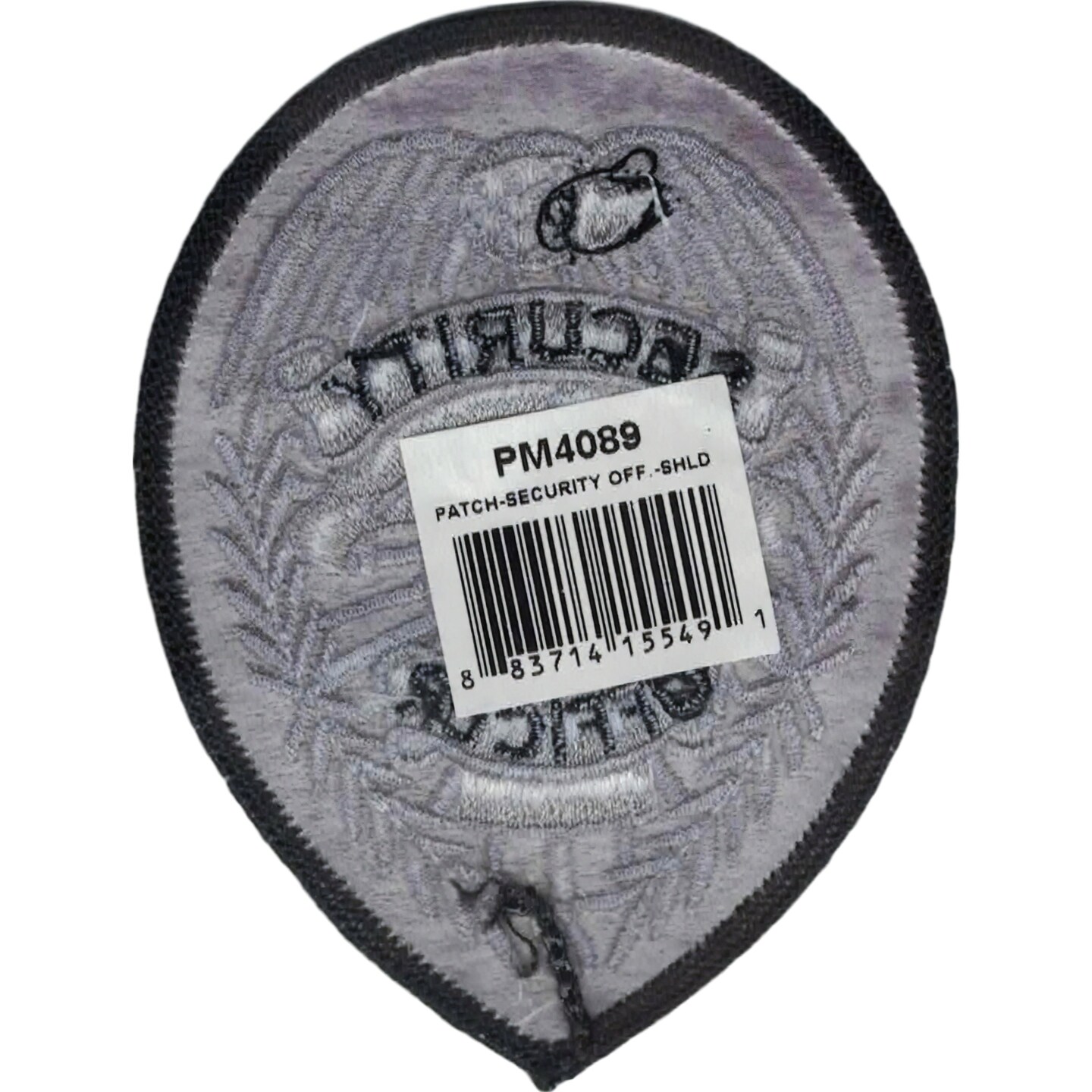 Security Officer Shield Patch Black &#x26; Gray 3 3/4&#x22;