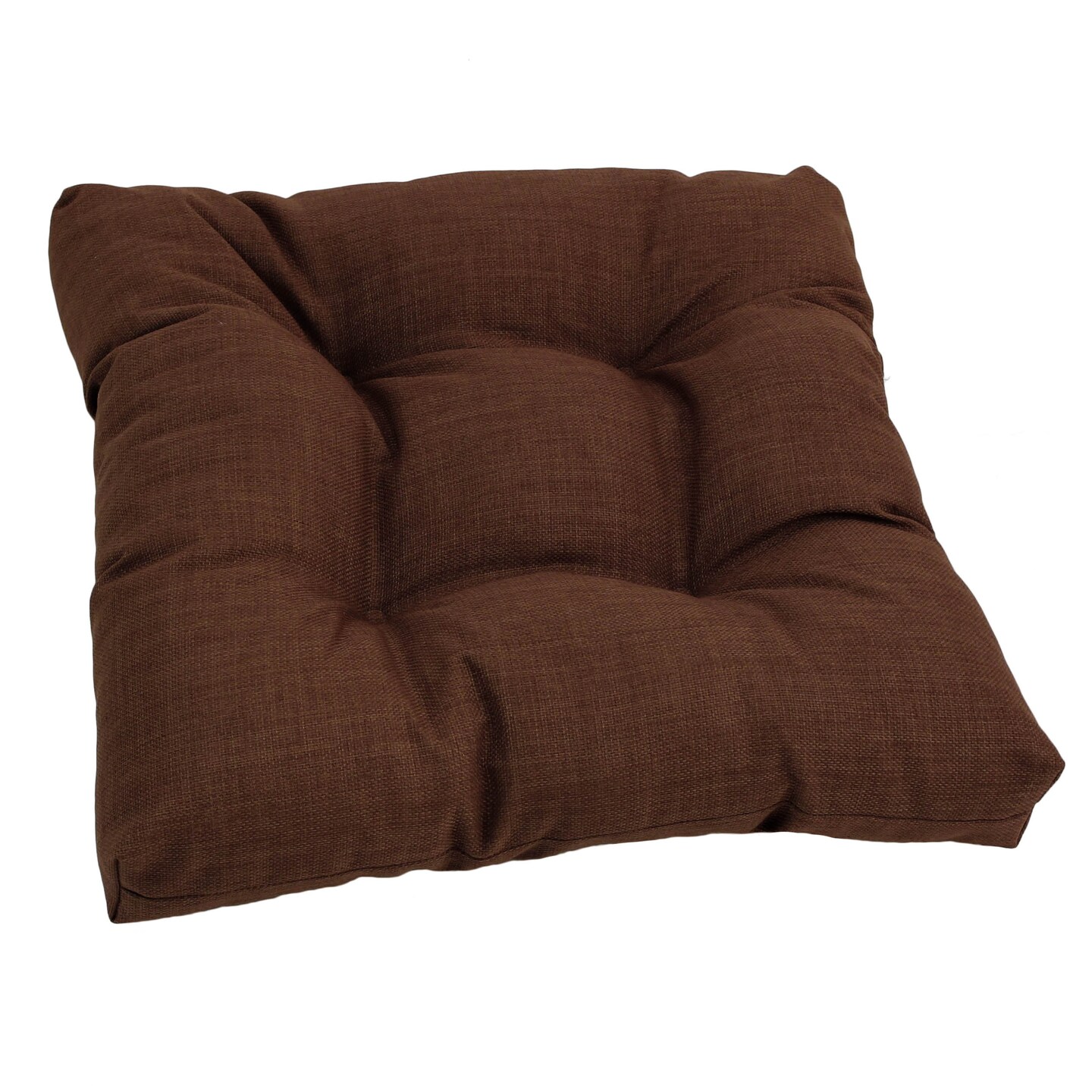 19-inch Squared Spun Polyester Tufted Dining Chair Cushion - Cocoa