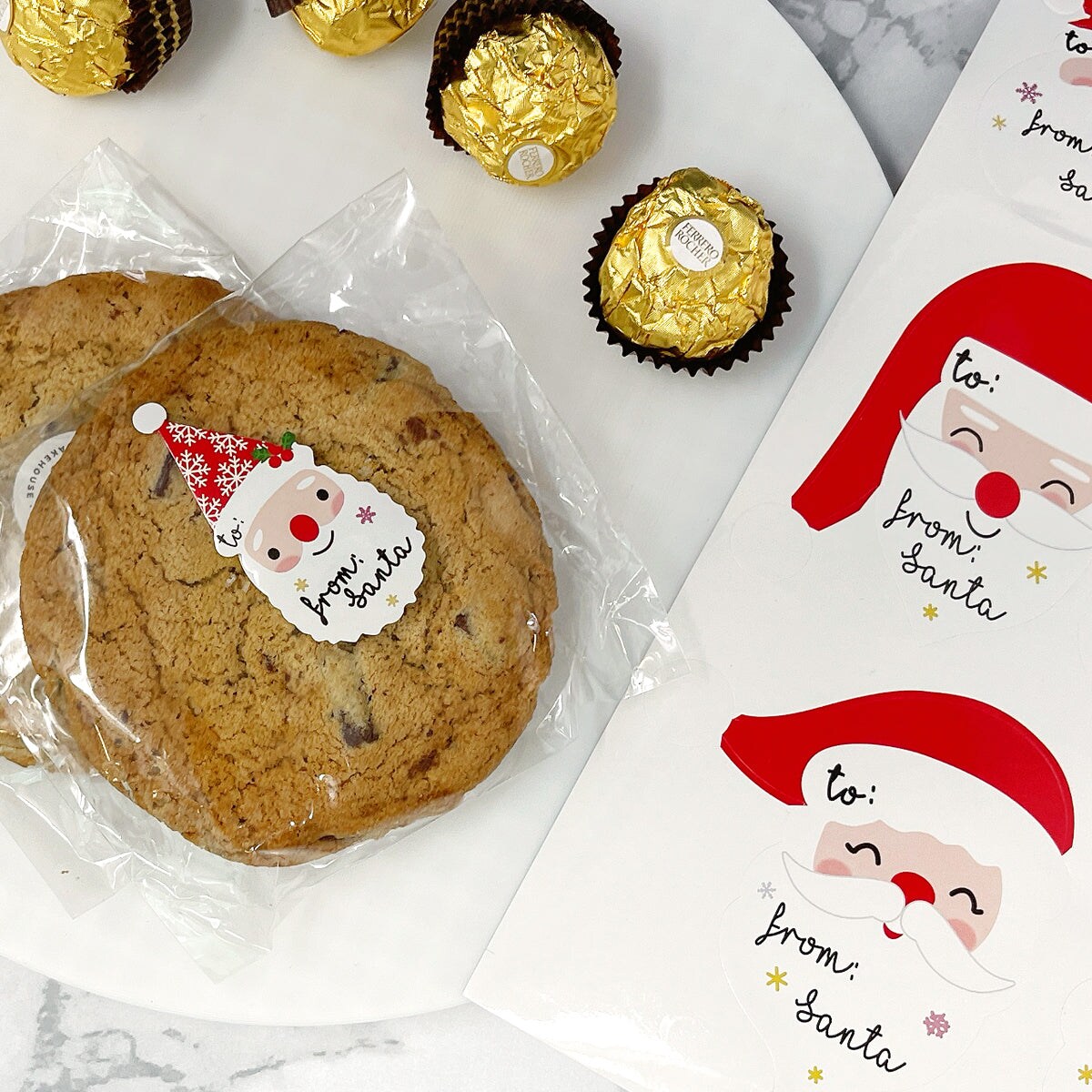 Wrapables Santa Claus Sticker Labels, Christmas Holiday Name Tags for Gifts &#x26; Stationery (45pcs)