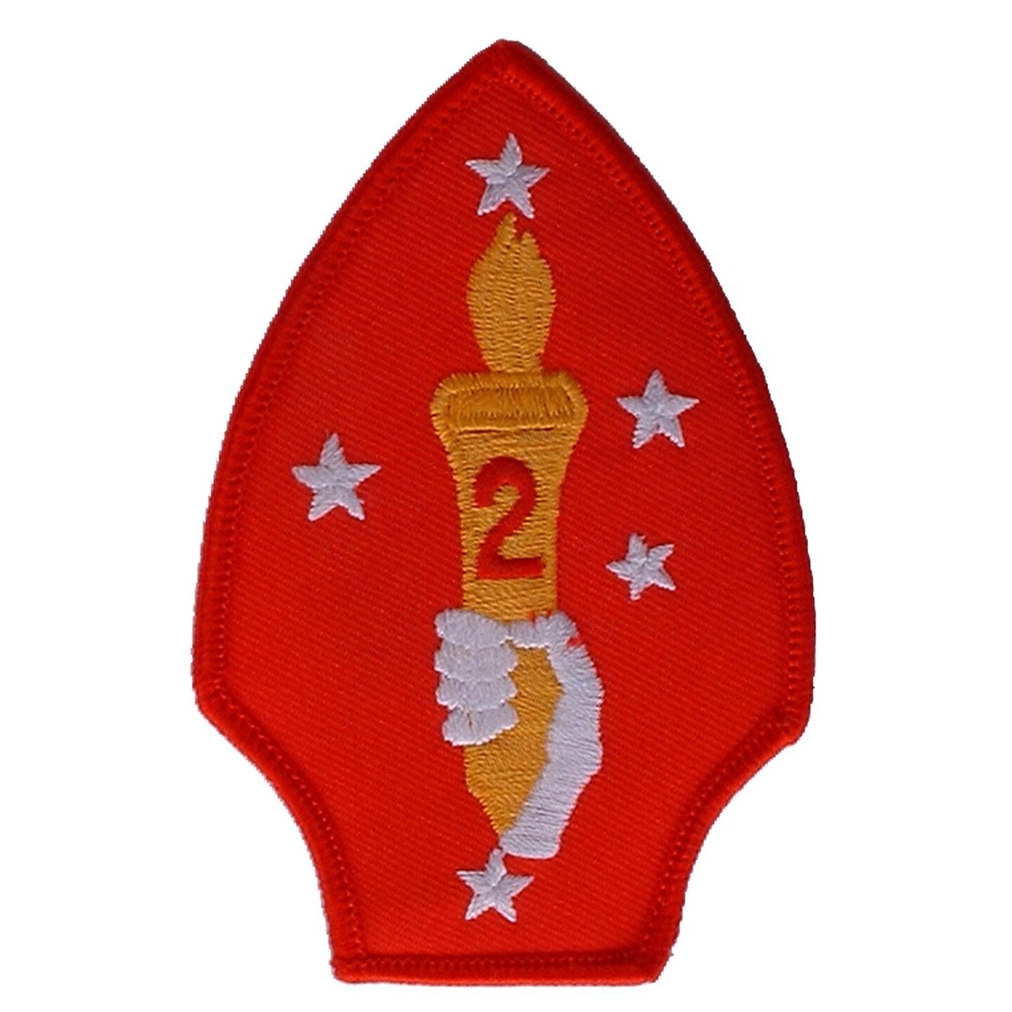 U.S.M.C. 2ND Division Patch Red &#x26; White 3&#x22;