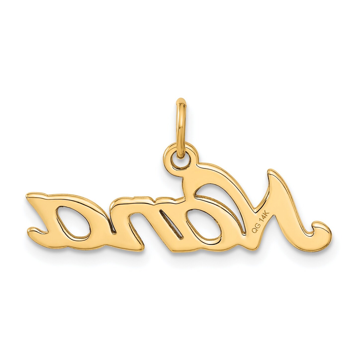 10K Yellow Gold Nana Charm Grandma Jewelry FindingKing 15 X 29mm