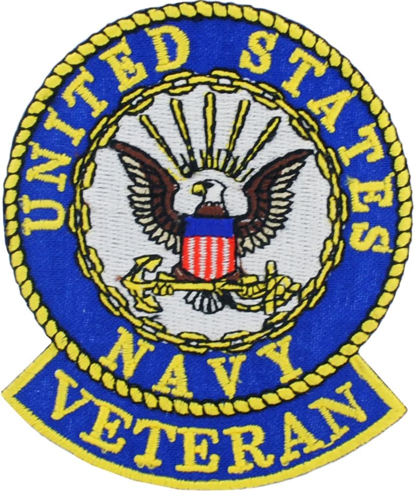 US Navy Veteran Round Logo Patch Military Gifts Patches for Jackets Hats Vests