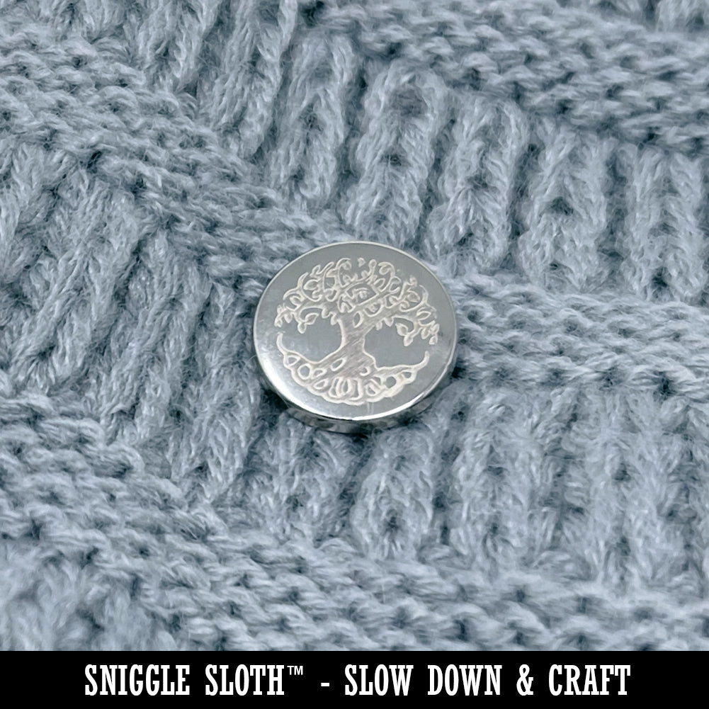 Whimsical Little Garden Gnome 0.6&#x22; (15mm) Round Metal Shank Buttons for Sewing - Set of 10