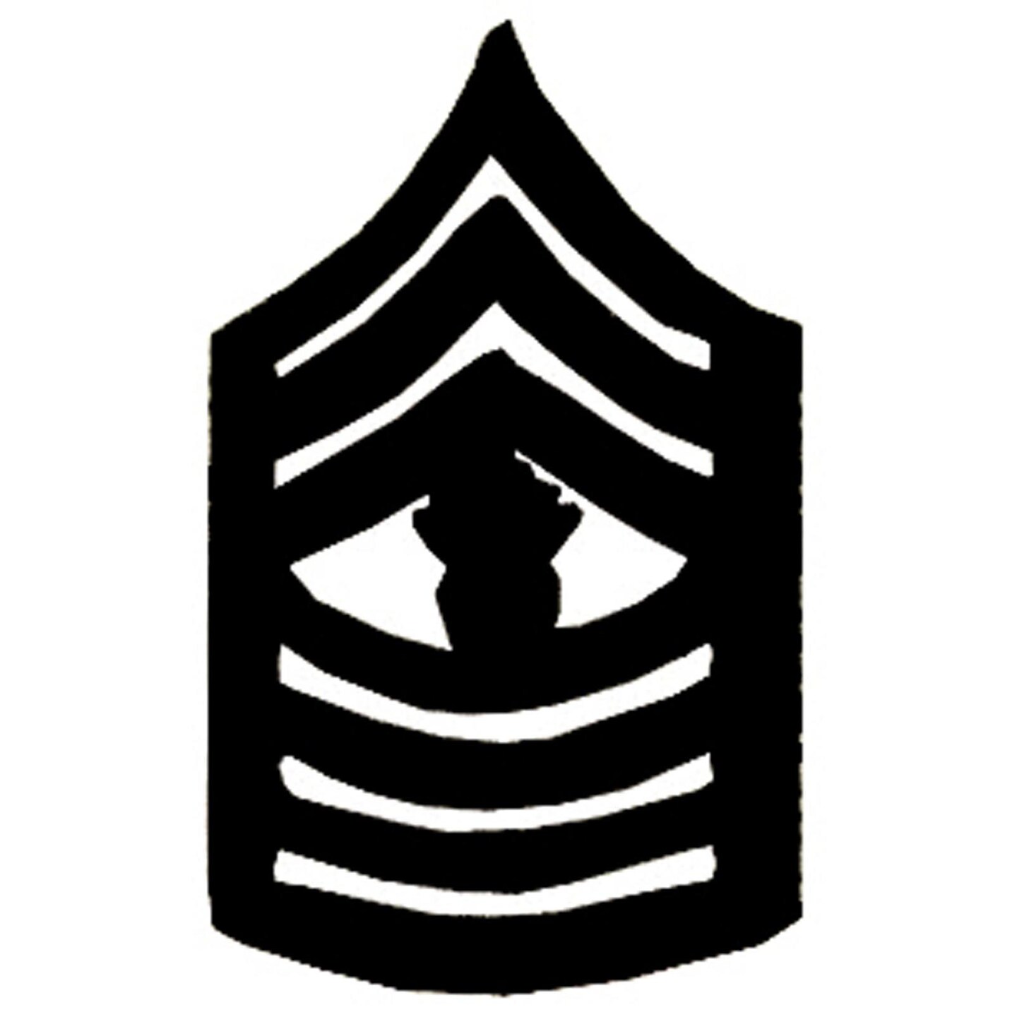 U.s.m.c. Master Gunnery Sergeant Rank Insignia Black 