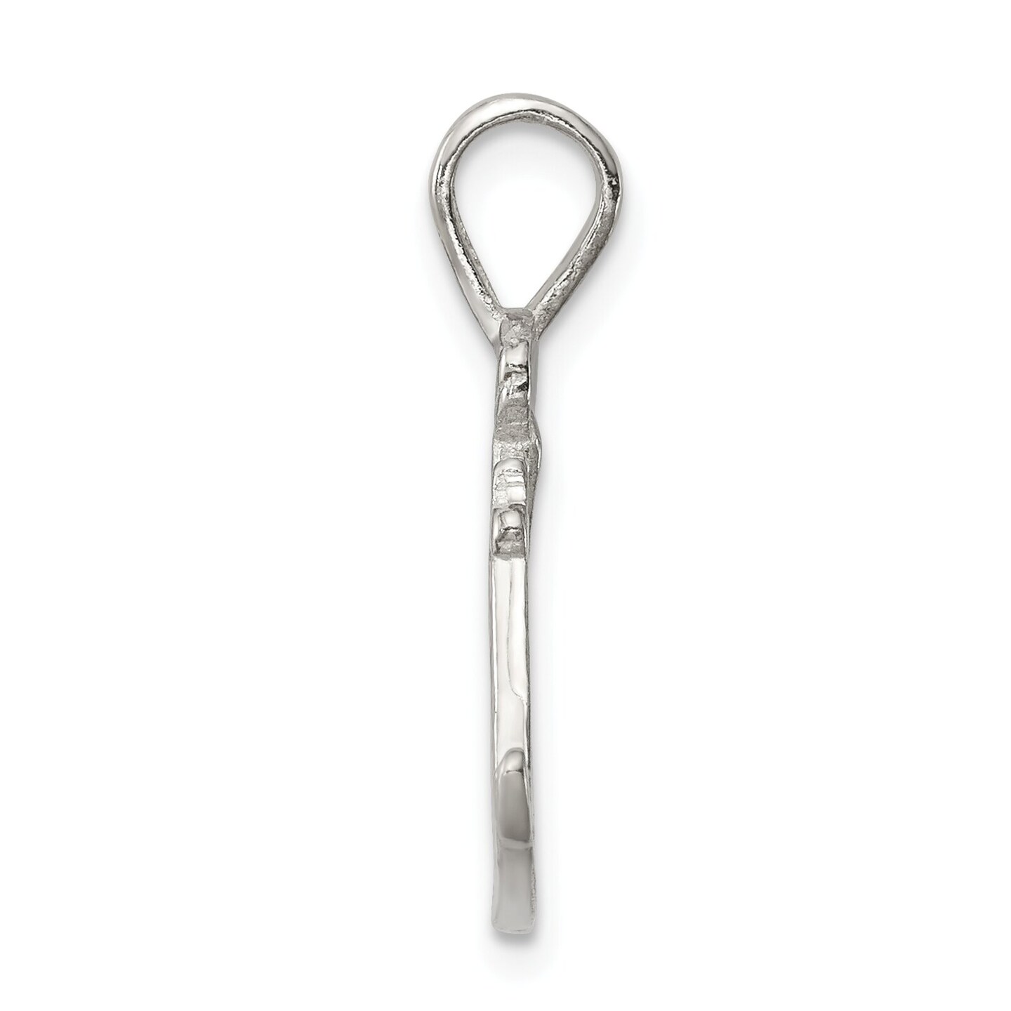 Sterling Silver Skier Pendant Charm Skiing Jewelry