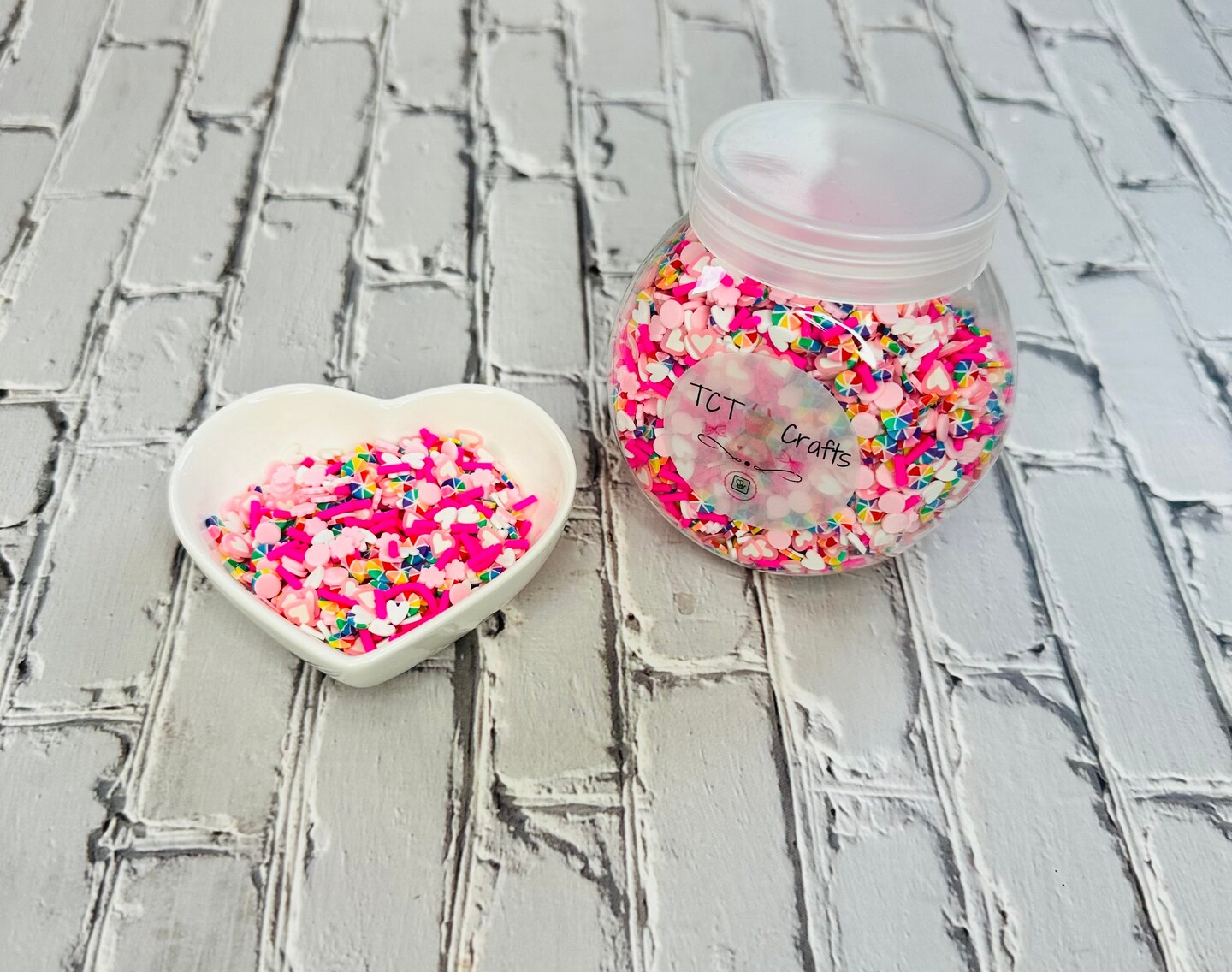 150g Spring Pastel &#x26; Rainbow Polymer Clay Sprinkle Mix - Perfect for Fake Bakes, Clay Art, Slime - Bright, Cheerful, and Festive