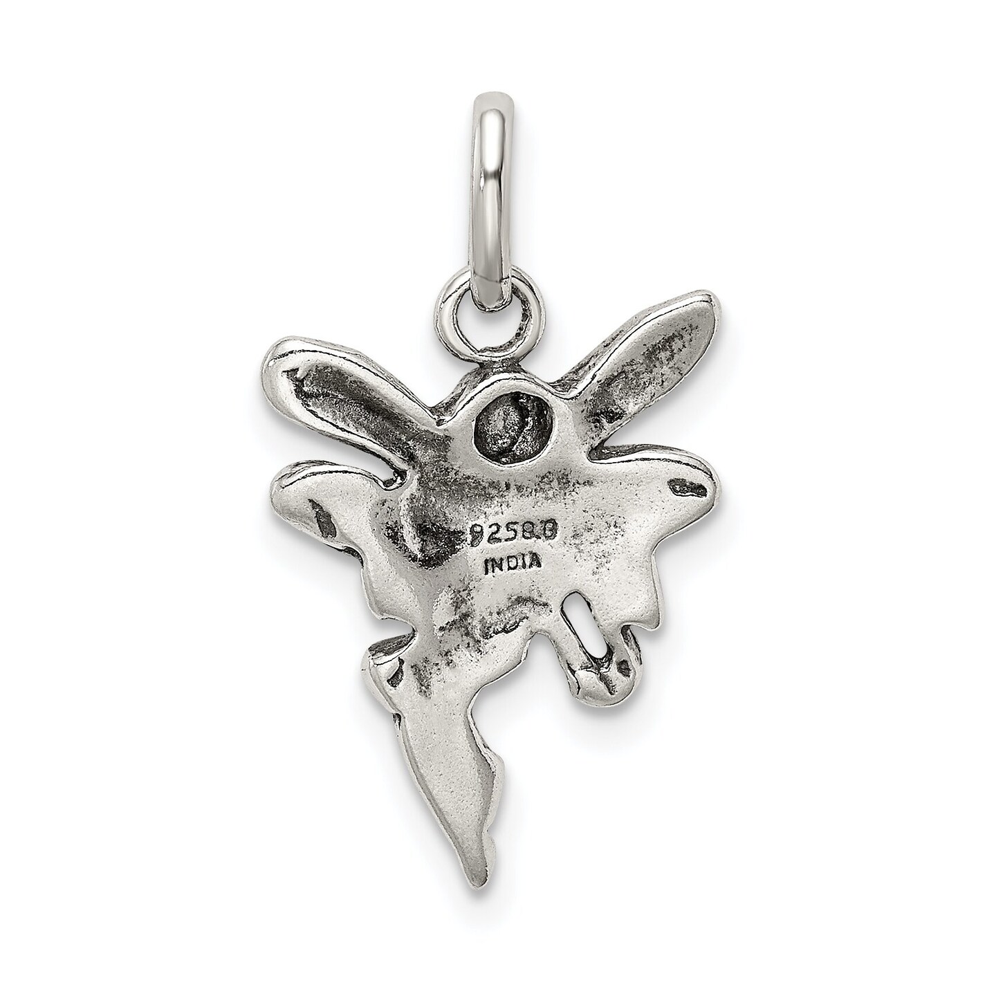 Sterling Silver Fairy Charm Faerie Pendant Jewelry 22mm x 14mm