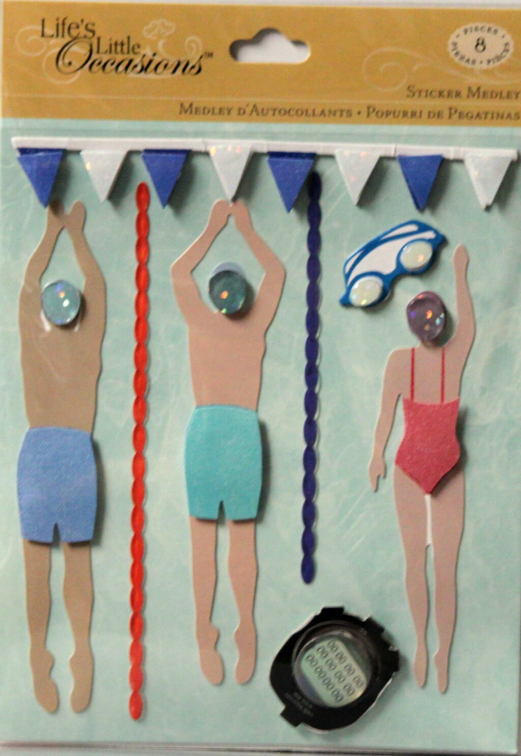 K & Company Life's Little Occasions Swimming Dimensional Sticker Medley