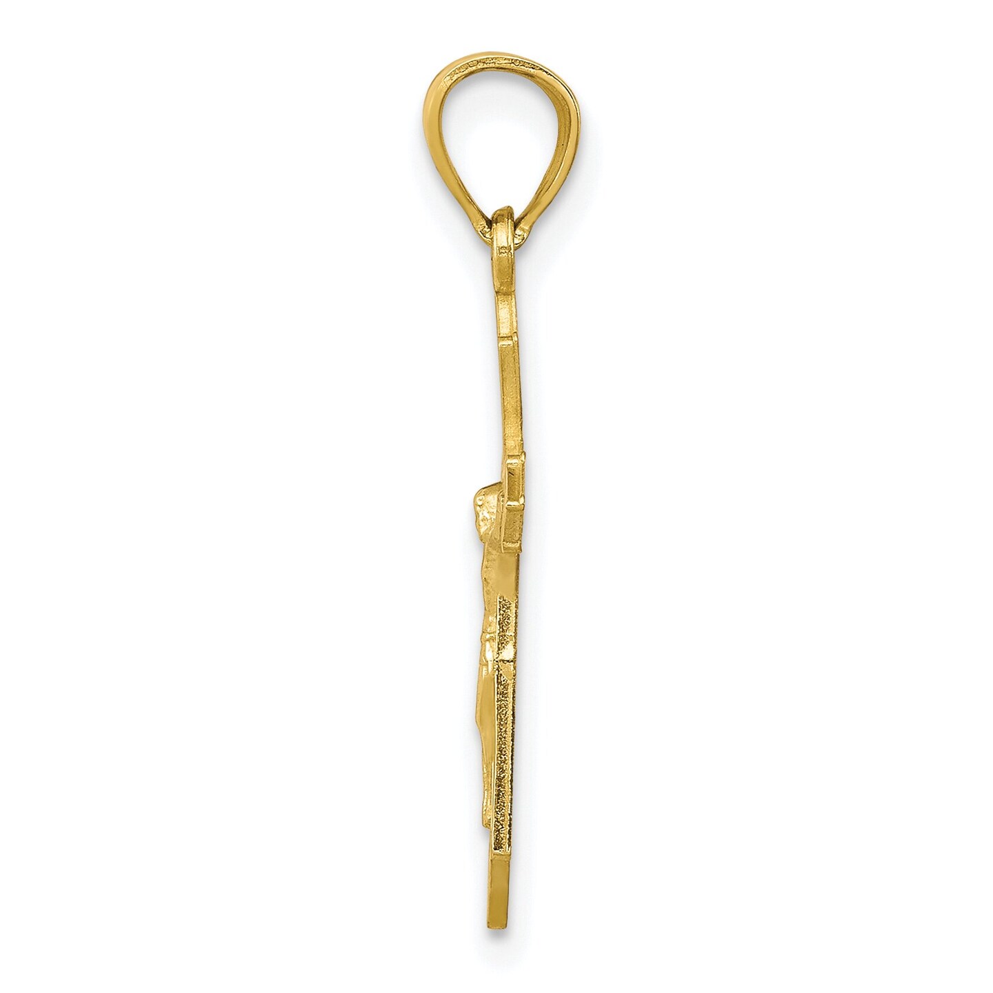 10K Gold Crucifix Pendant Charm Jewelry 25mm x 13mm