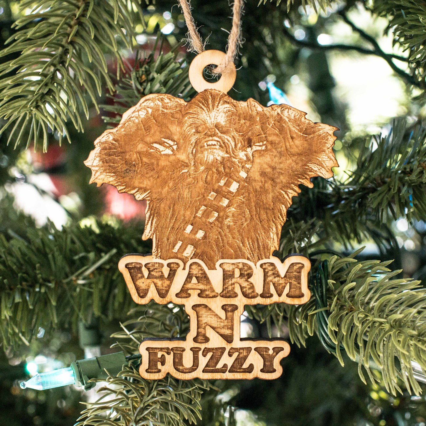 Ornament - Warm N Fuzzy - Raw Wood 3x4in Ornament - Warm N Fuzzy - Raw Wood 3x4in