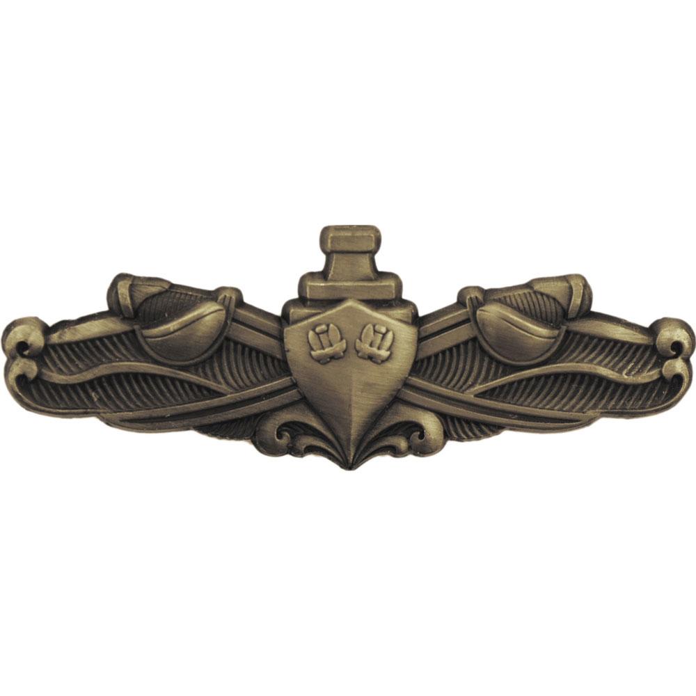 U.S. Navy Surface Warfare Pin Pewter 2 3/4