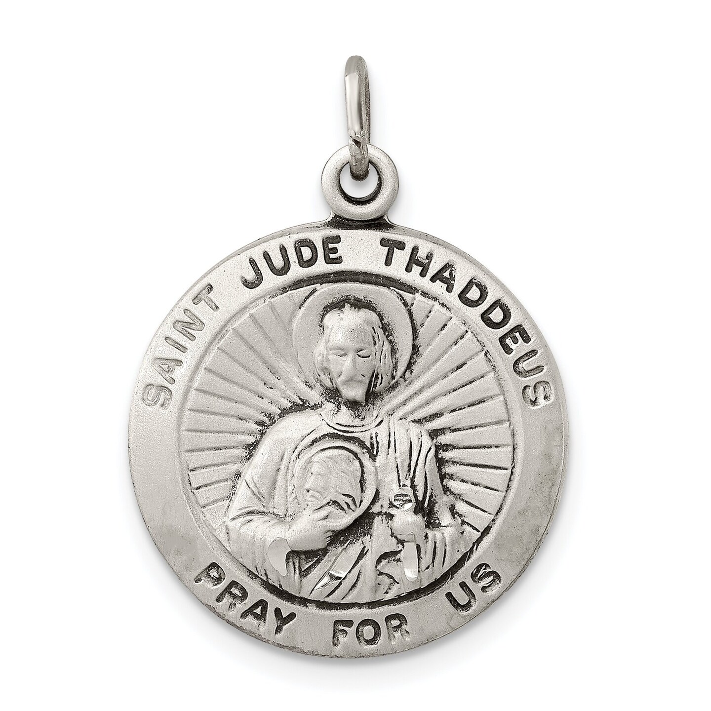 Sterling Silver Saint Jude Thaddeus Round Medal | Michaels