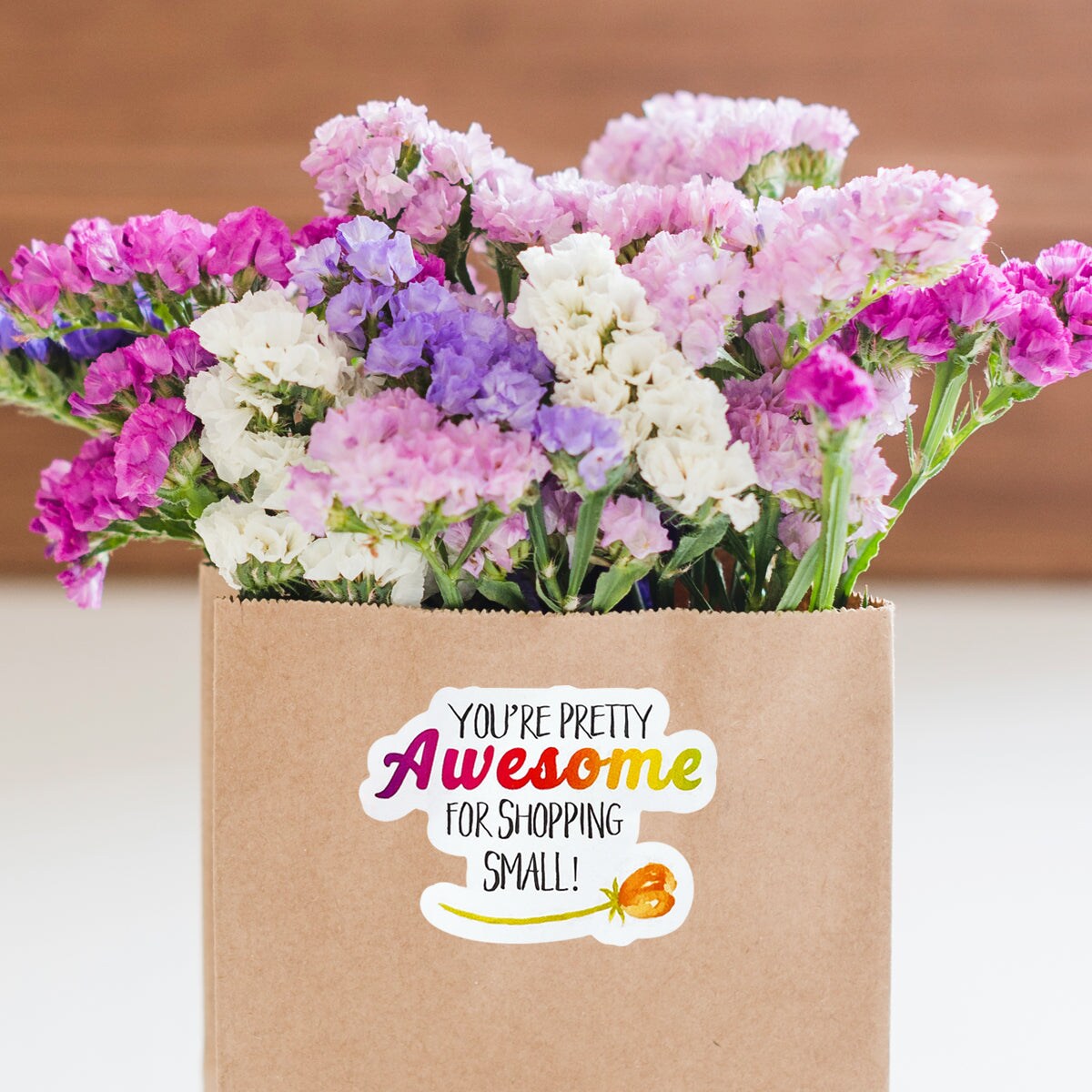 Wrapables You&#x27;re Awesome Small Business Thank You Stickers Roll, Sealing Stickers and Labels for Boxes, Envelopes, Bags and Packages (500pcs)