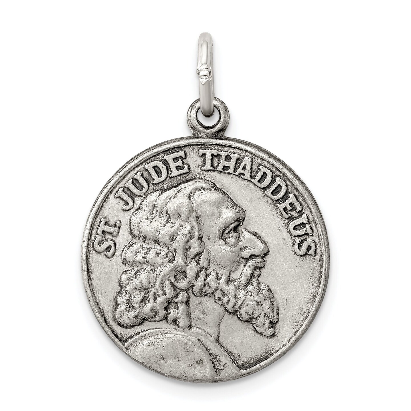 Vintage Religious Medal St Jude Thaddeus deals Sterling Silver & Green Enamel