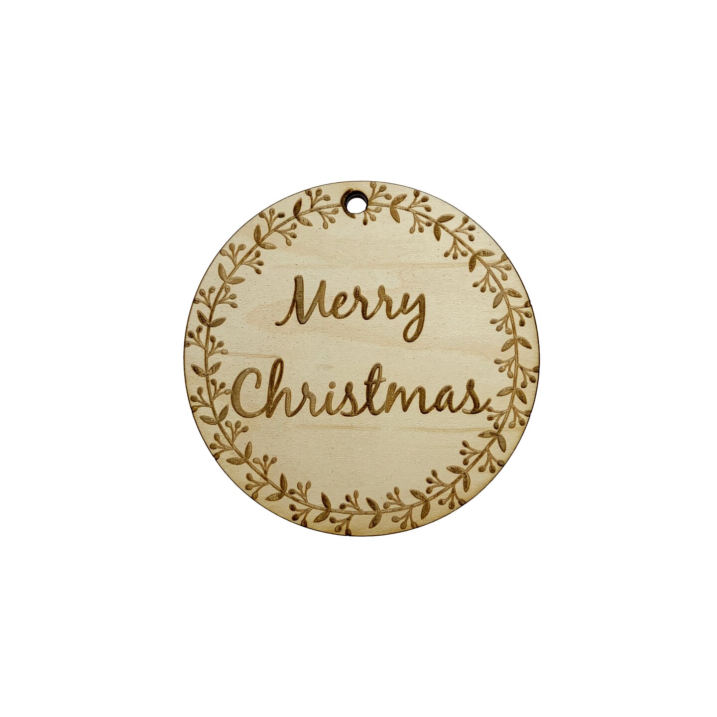 Merry Christmas Ornament Raw Wood Michaels