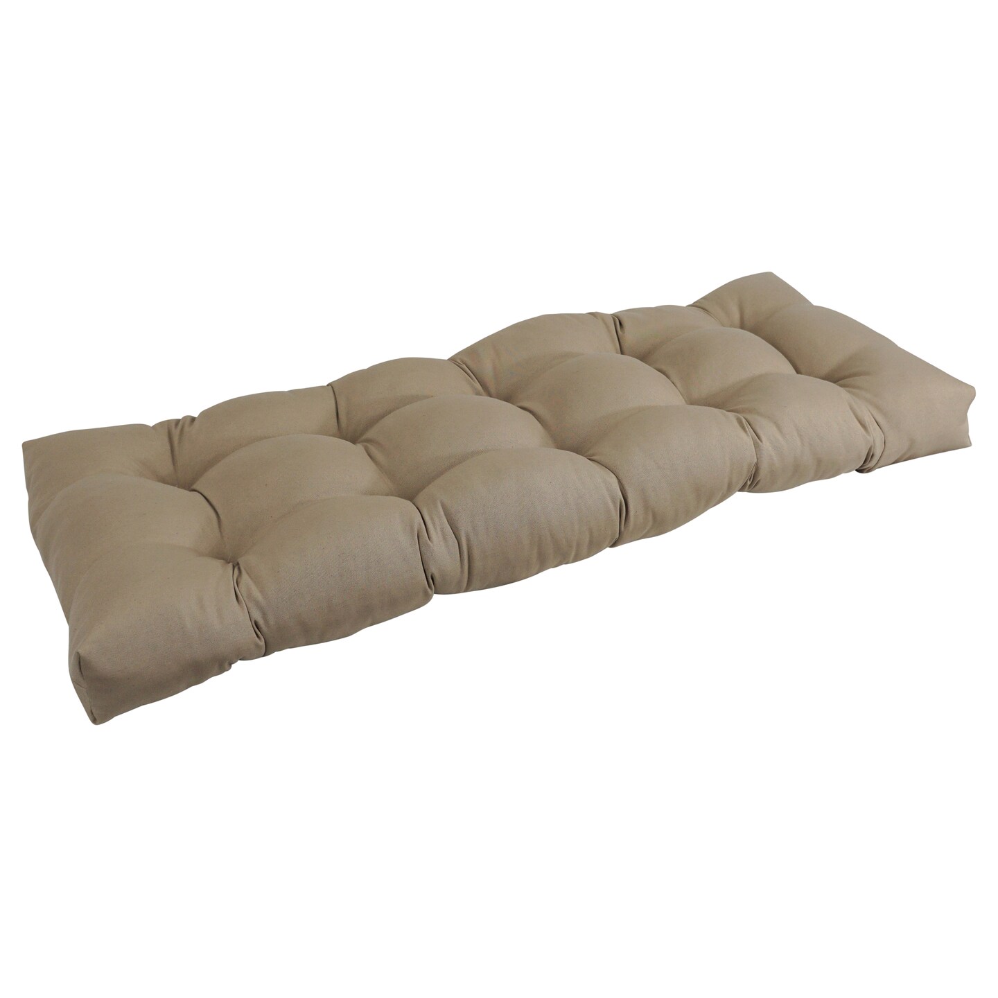 46-inch by 19-inch Tufted Solid Twill Bench Cushion Tan-Color