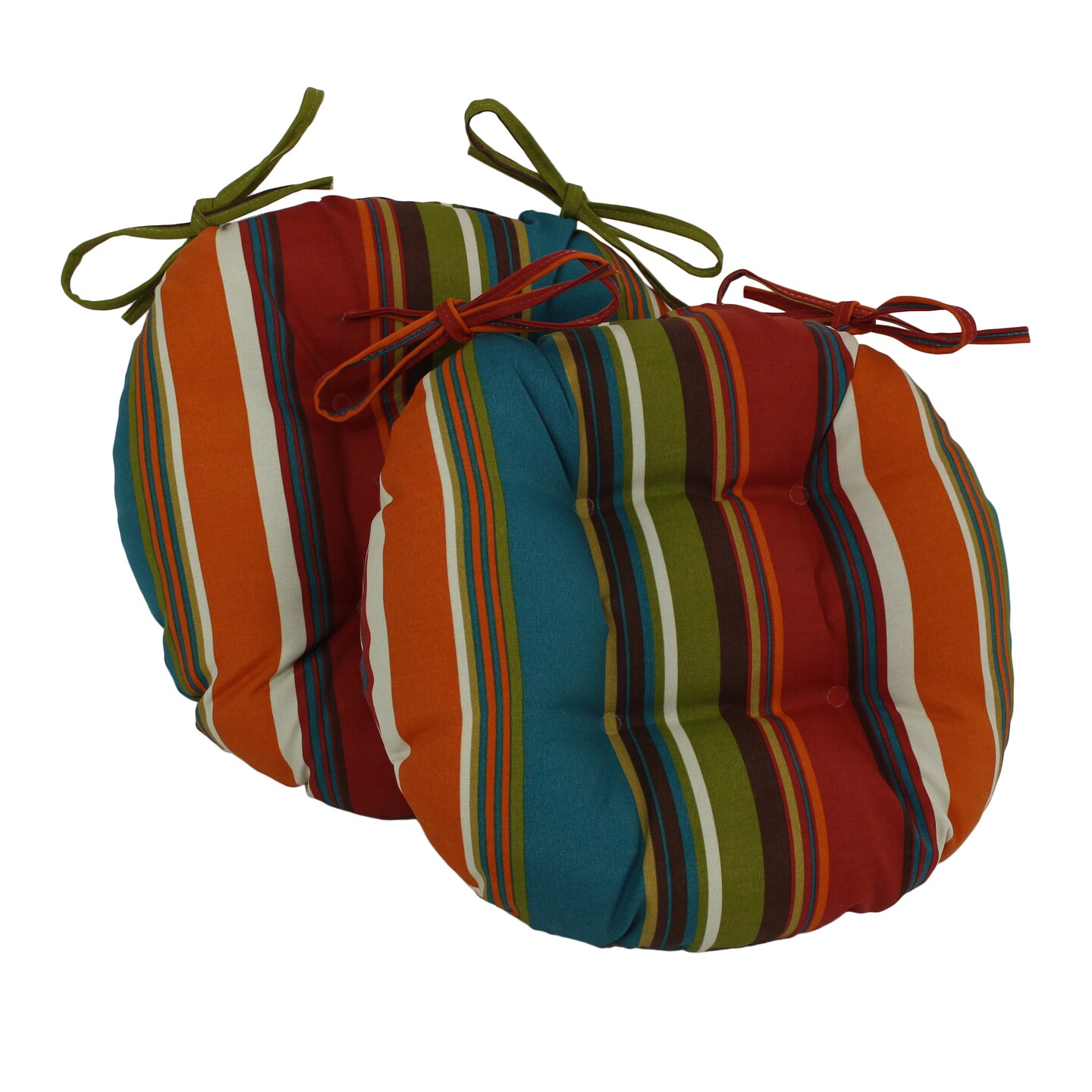 16-inch Outdoor Spun Polyester Tufted Chair Cushion (Set of 2) - Westport Teal