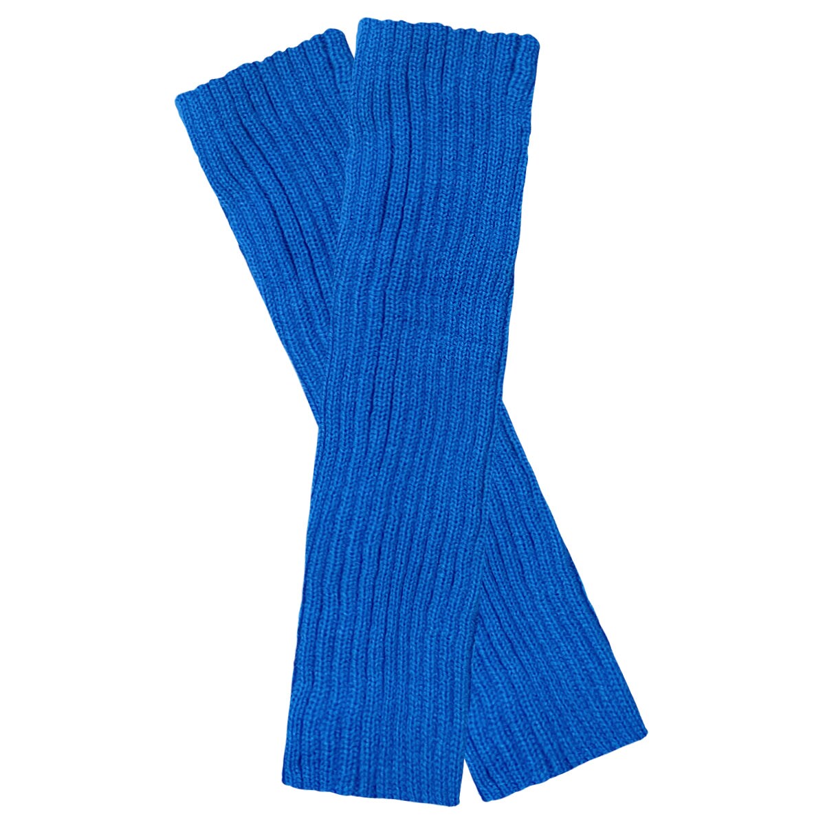 Wrapables 80's Style Neon Fluorescent Ribbed Leg Warmers, Blue