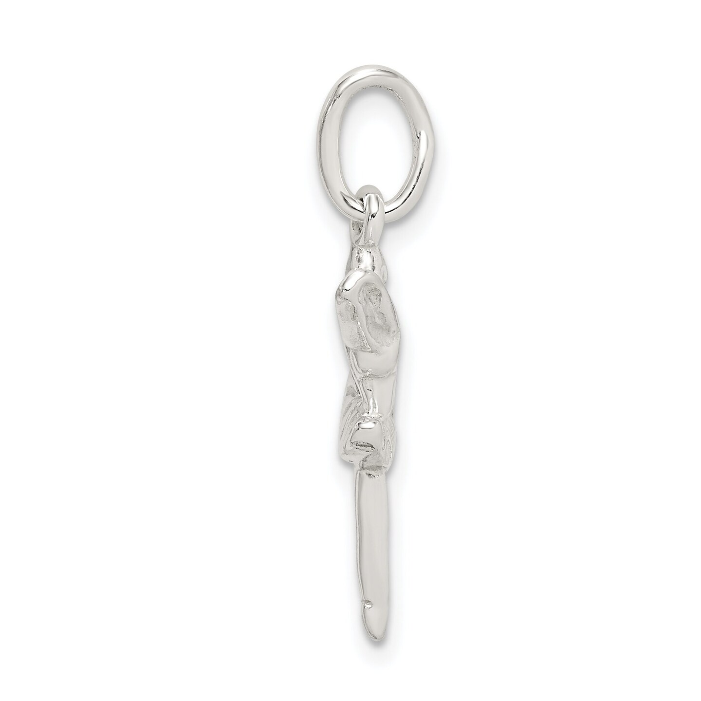 Sterling Silver Ballerina Charm Jewerly 20mm x 16mm