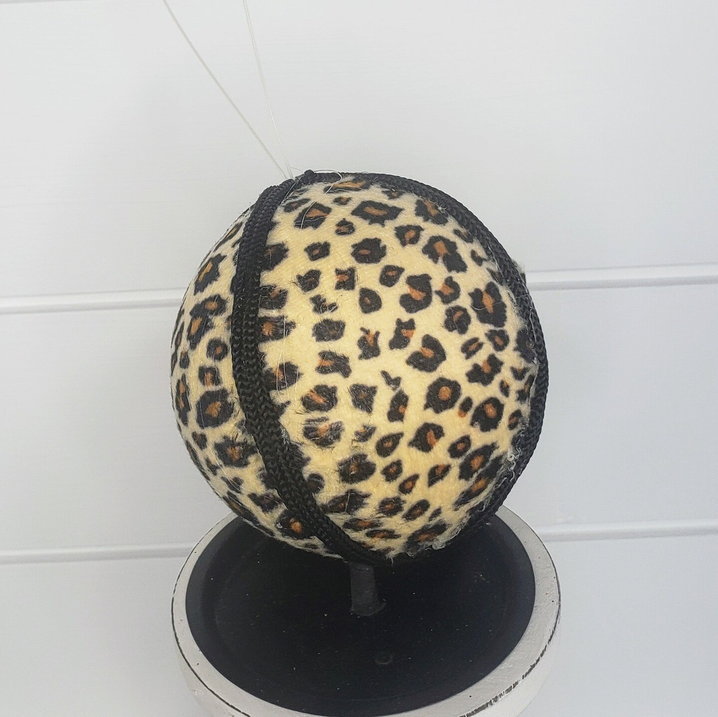 Natural Elegance: 4-Inch Animal Print Fabric/Foam Ornament - Natural Brown-(128893)