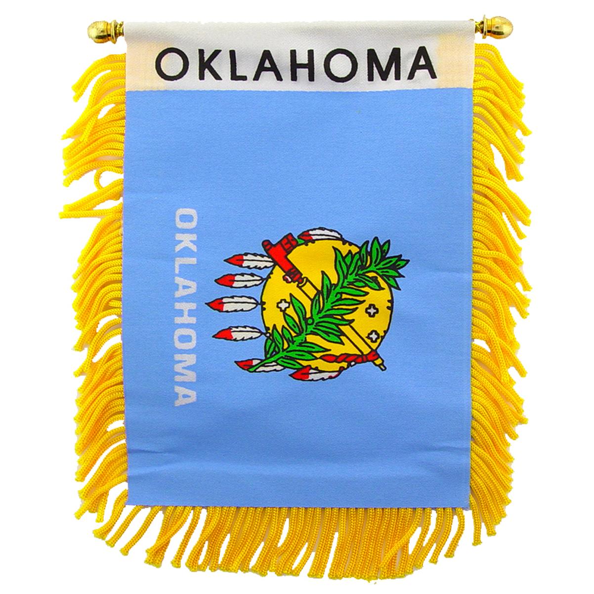 Oklahoma State Flag Mini Banner 3&#x22; x 5&#x22;