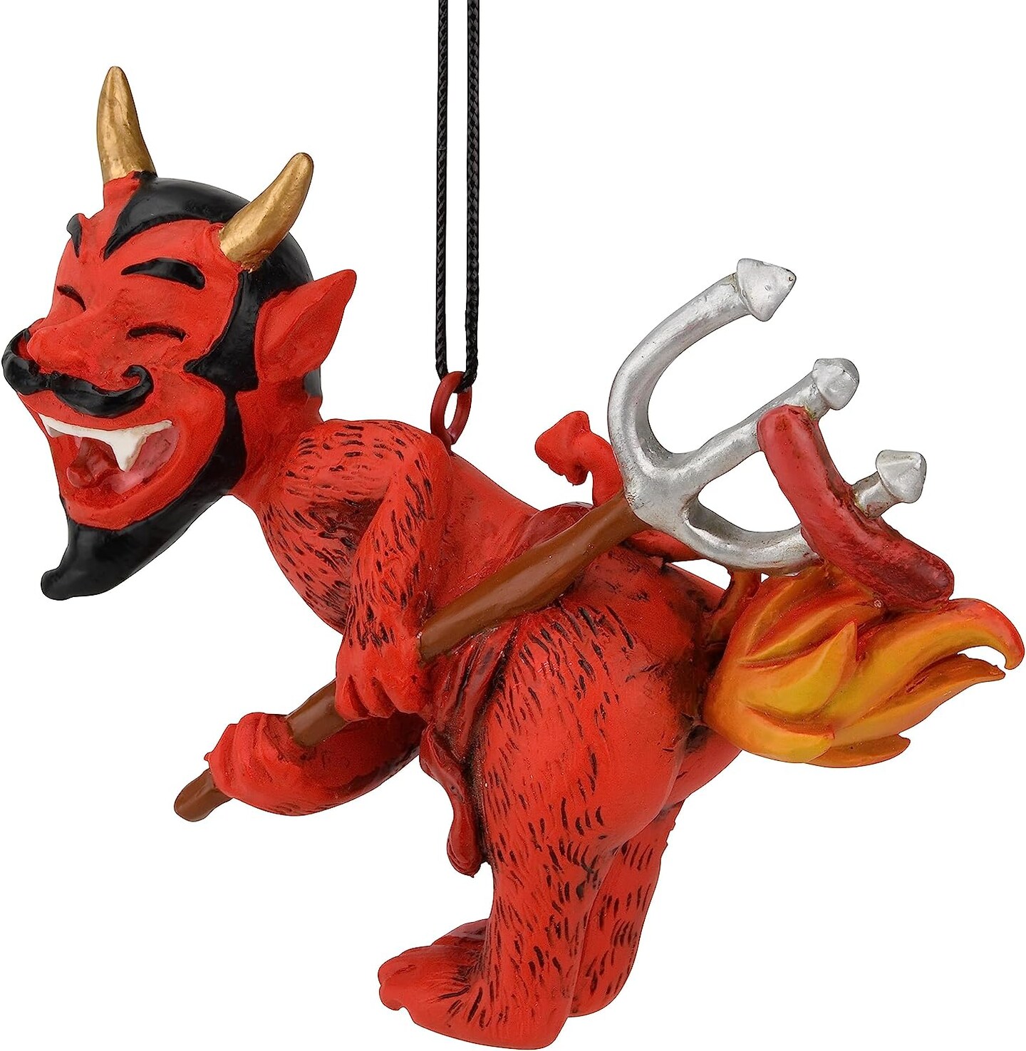 Tree Buddees Devil's Cookout Funny Christmas Ornament with The Devil Cooking a Hot Dog