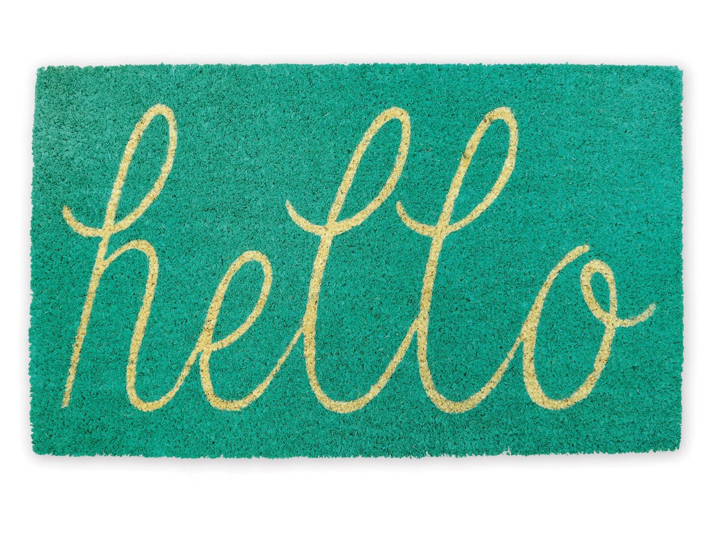 DII Aqua Hello Doormat