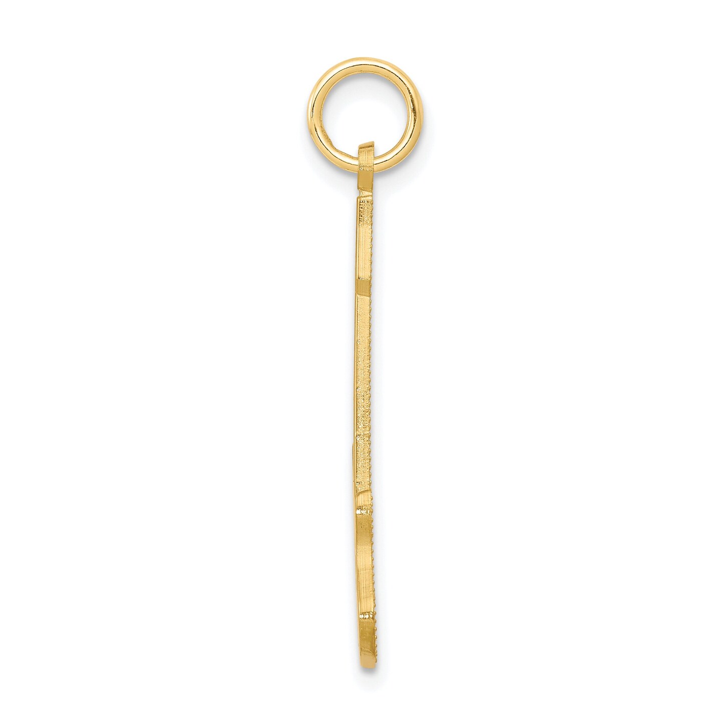 10K Yellow Gold Electric Guitar Charm Music Jewelry 30mm x 11mm