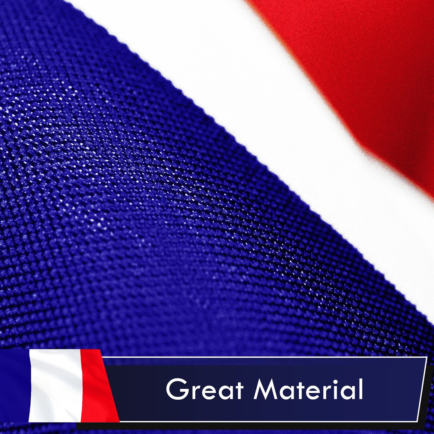 France (French) Flag 75D Printed Polyester 3x5 Ft