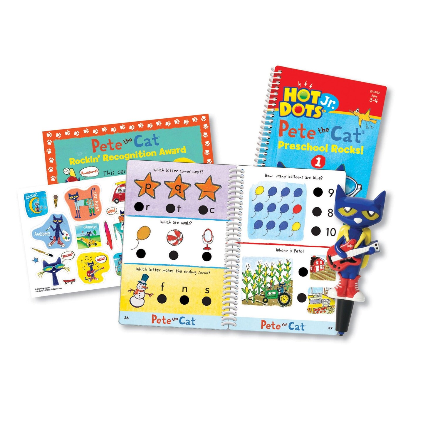 Hot Dots&#xAE; Jr. Pete the Cat&#xAE; Preschool Rocks! Set