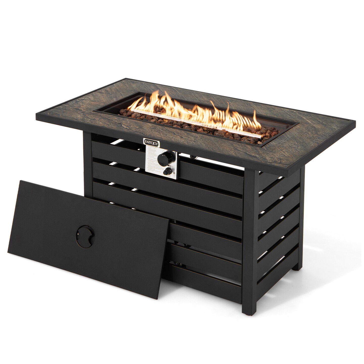 42 Inch 50000 Btu Propane Fire Pit Table With Ore Powder Surface
