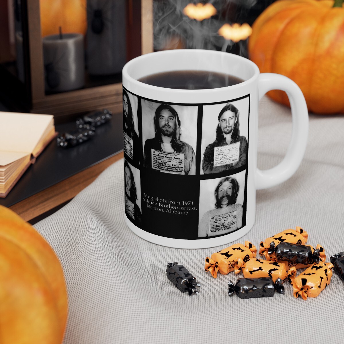 Allman Brothers Band Mugshots Coffee Mug 11oz | Magnificent 1971 Mug Shot  Portraits | Jackson, Alabama | Made To Order | Original Art Design |  MakerPlace by Michaels
