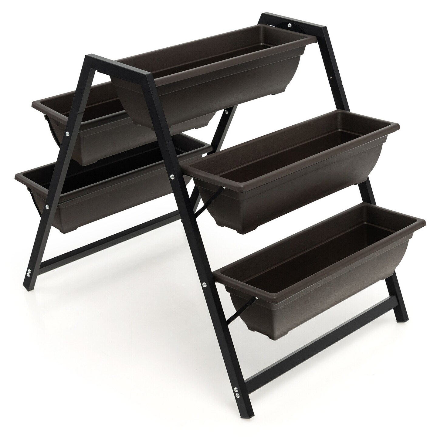 3-tier Vertical Raised Garden Bed With 5 Plant Boxes