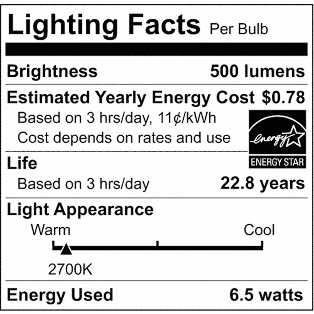 Satco 6.5w LED MR16 Expanded Line 2700K 25 deg. Beam GU5.3 Base 12v - 50w-equiv