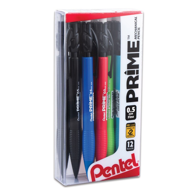 Prime&#x2122; Mechanical Pencils, 0.5 Mm, Assorted Barrels, Box Of 12