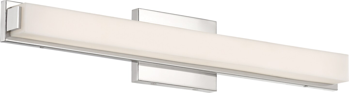 Nuvo Slick 1-Light 25&#x22; LED Vanity w/ White Acrylic Diffuser in Polished Nickel