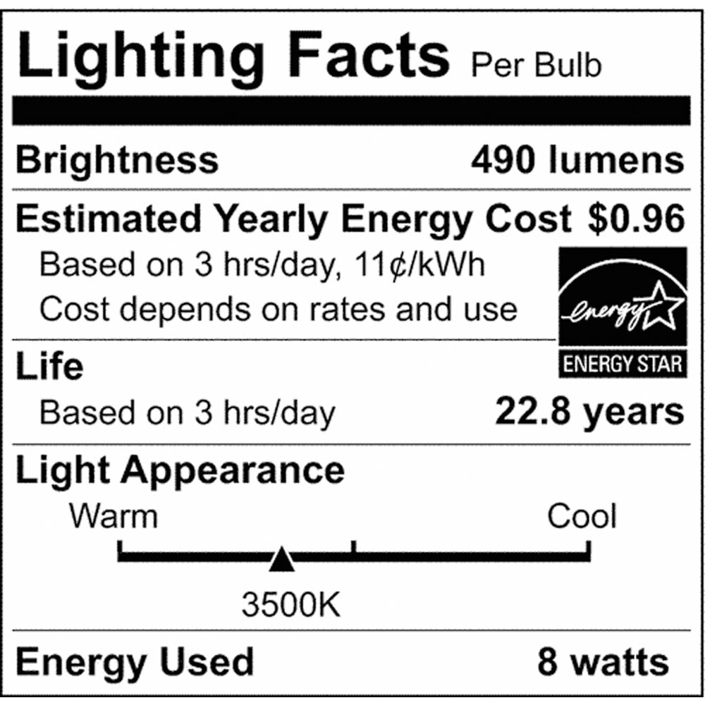 Satco 8w LED MR16 Expanded Line 3500K 40 Degrees Beam GU5.3 Base 12v - 75w-equiv