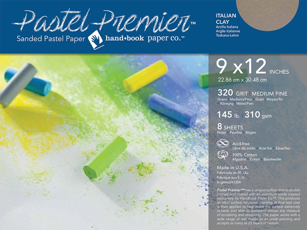 Global Art Pastel Premier Sanded Paper, 320 Grit, Italian Clay, 12" X
