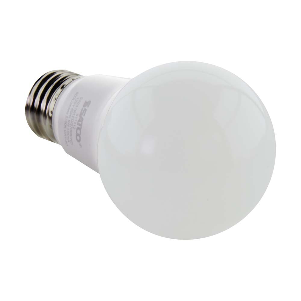 100Pk - Satco 9w 120v A19 LED Bulb Frosted E26 Medium Base 4000k - 60w-equiv