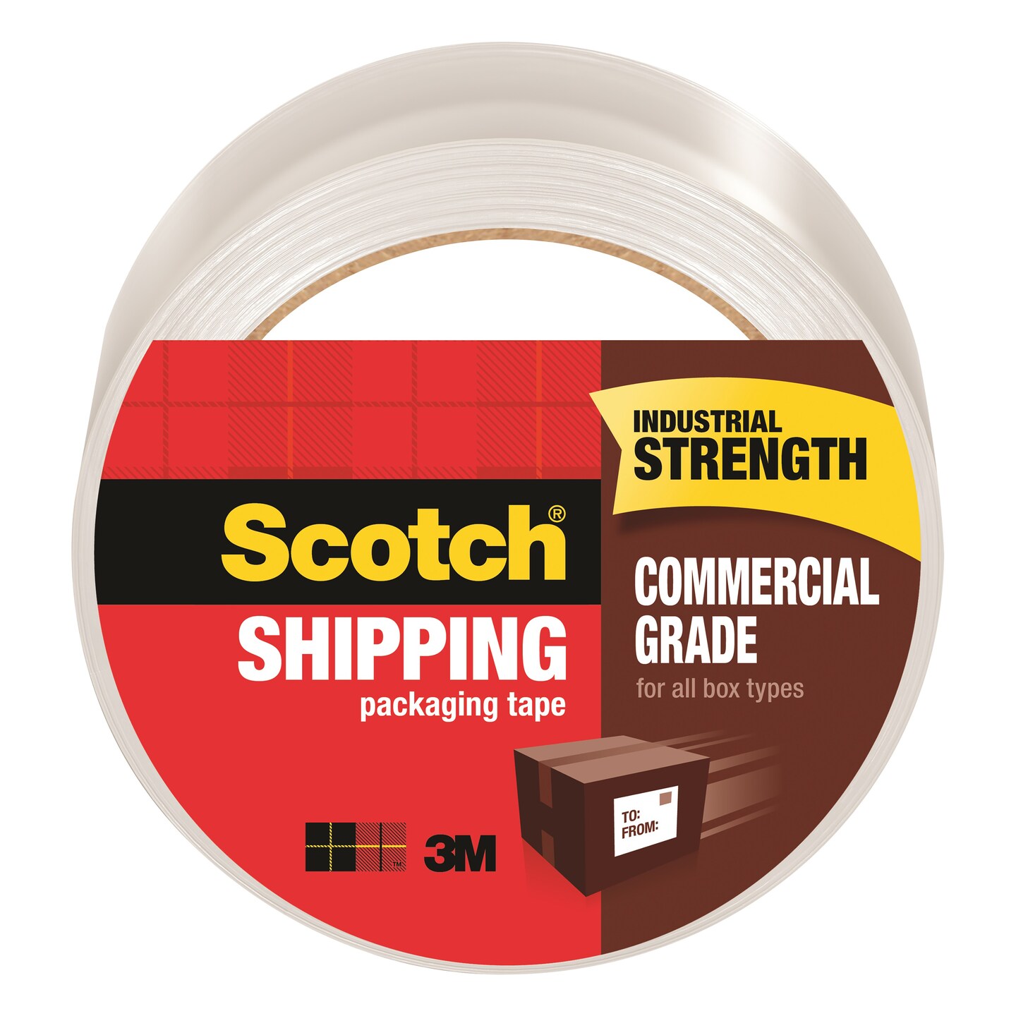 3M #3750 High Performance Packaging Tape, Transparent, 2" x 60 yds.