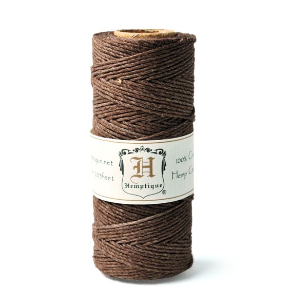 Hemptique Hemp Cord Spool, 20 lb., Dark Brown