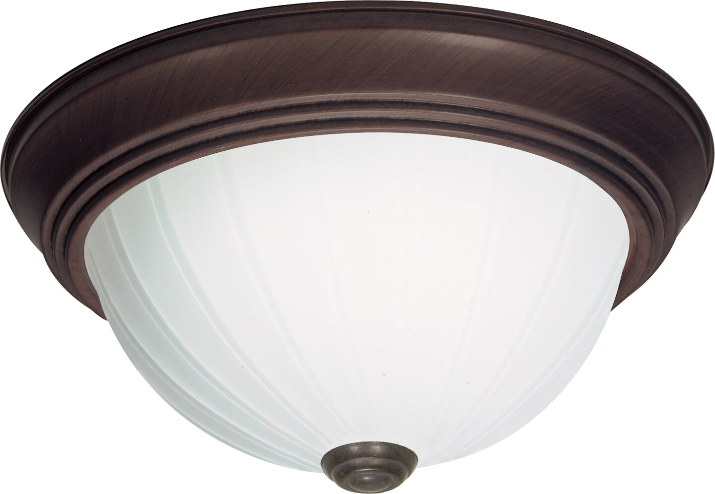 2-Light 11&#x22; Flush Mounted Close-to-Ceiling Light Fixture in Old Bronze Finish