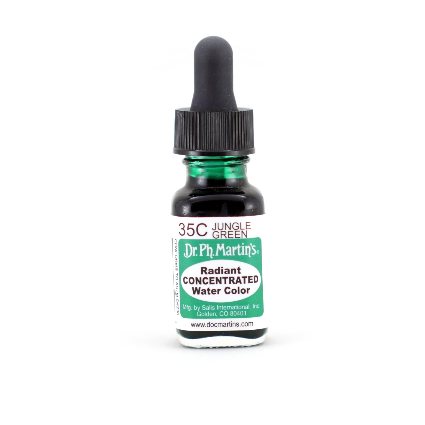 Dr. Ph. Martin&#x27;s Radiant Concentrated Watercolor, .5 oz., Jungle Green