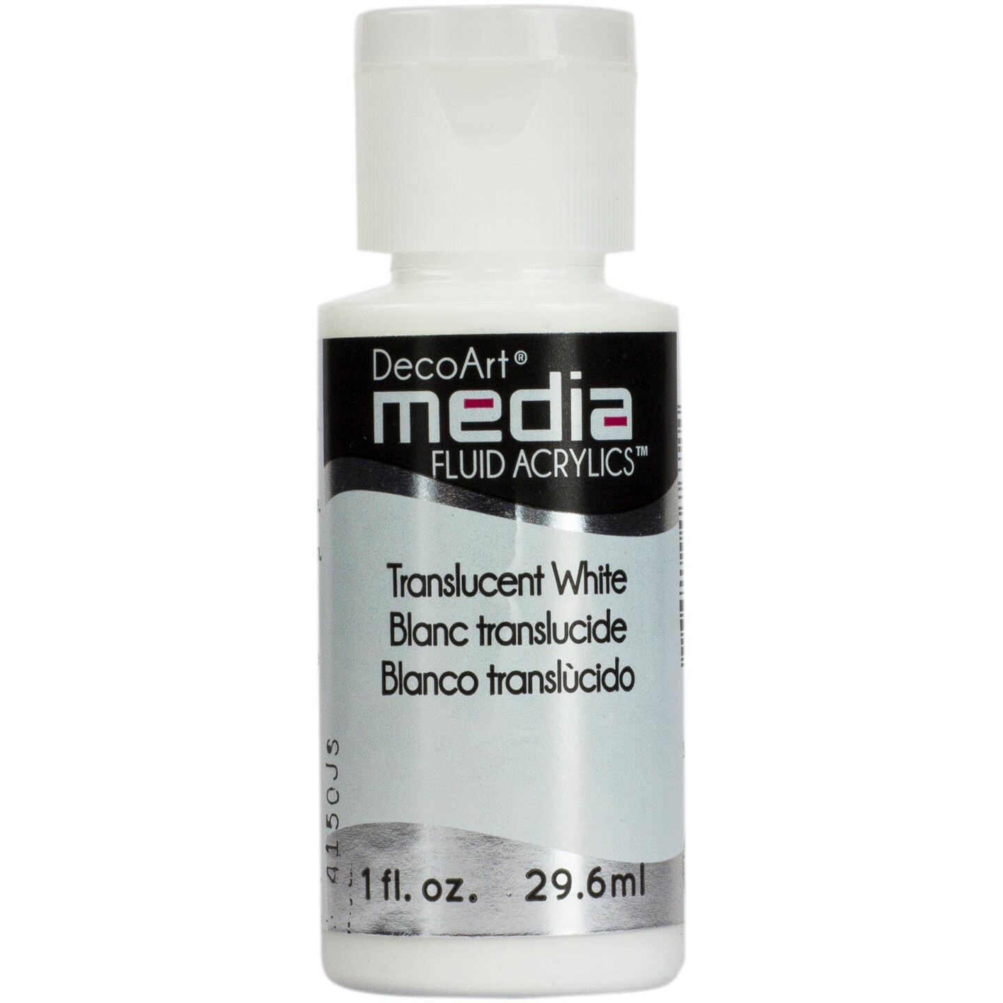 DecoArt Media Fluid Acrylic Paint, 1 oz., Translucent White (Series 1)