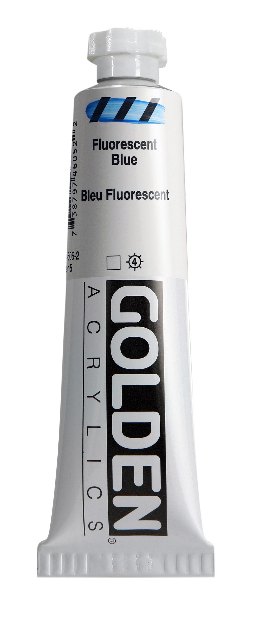 Golden Fluorescent Acrylic Color, 2 Oz. Tube, Fluorescent Blue