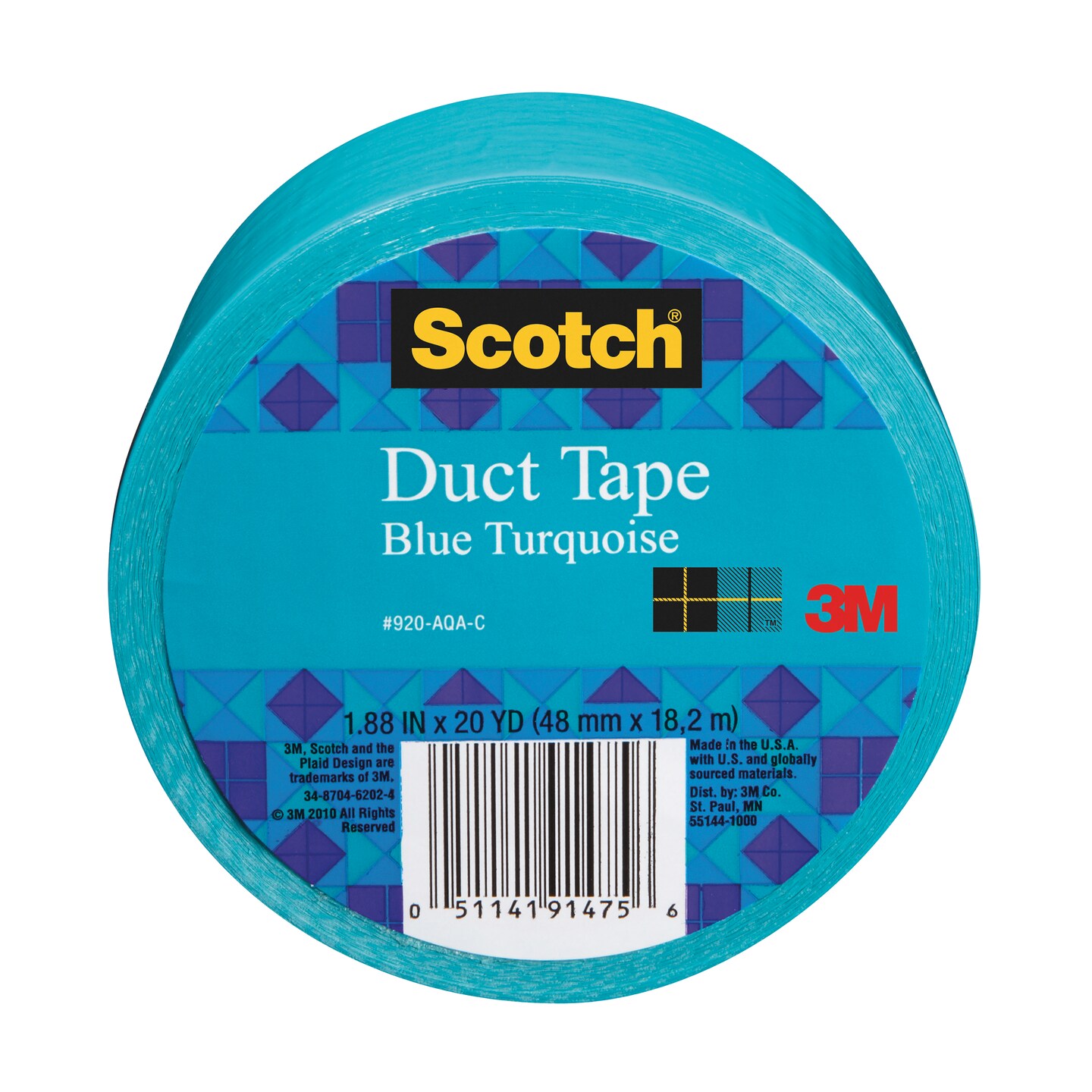 3M Scotch Duct Tape for Artists, Turquoise, 1.88" x 20 yds.